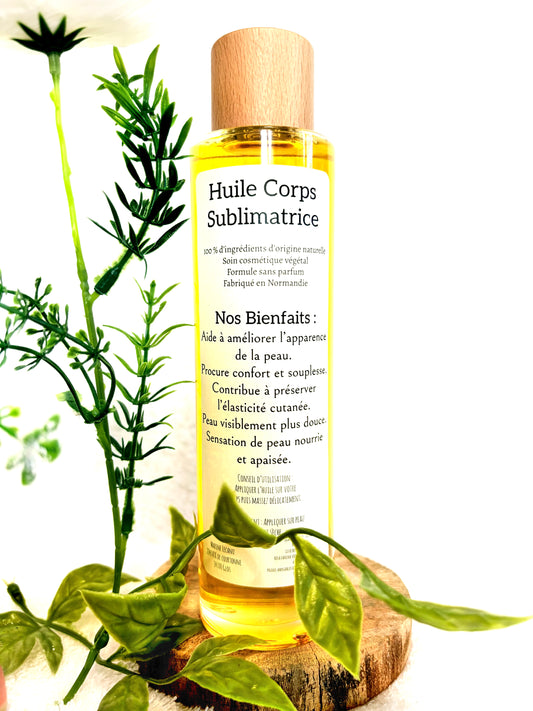 Huile Corps Sublimatrice 100% Naturel-Nourrit intensément & Anti-vergetures