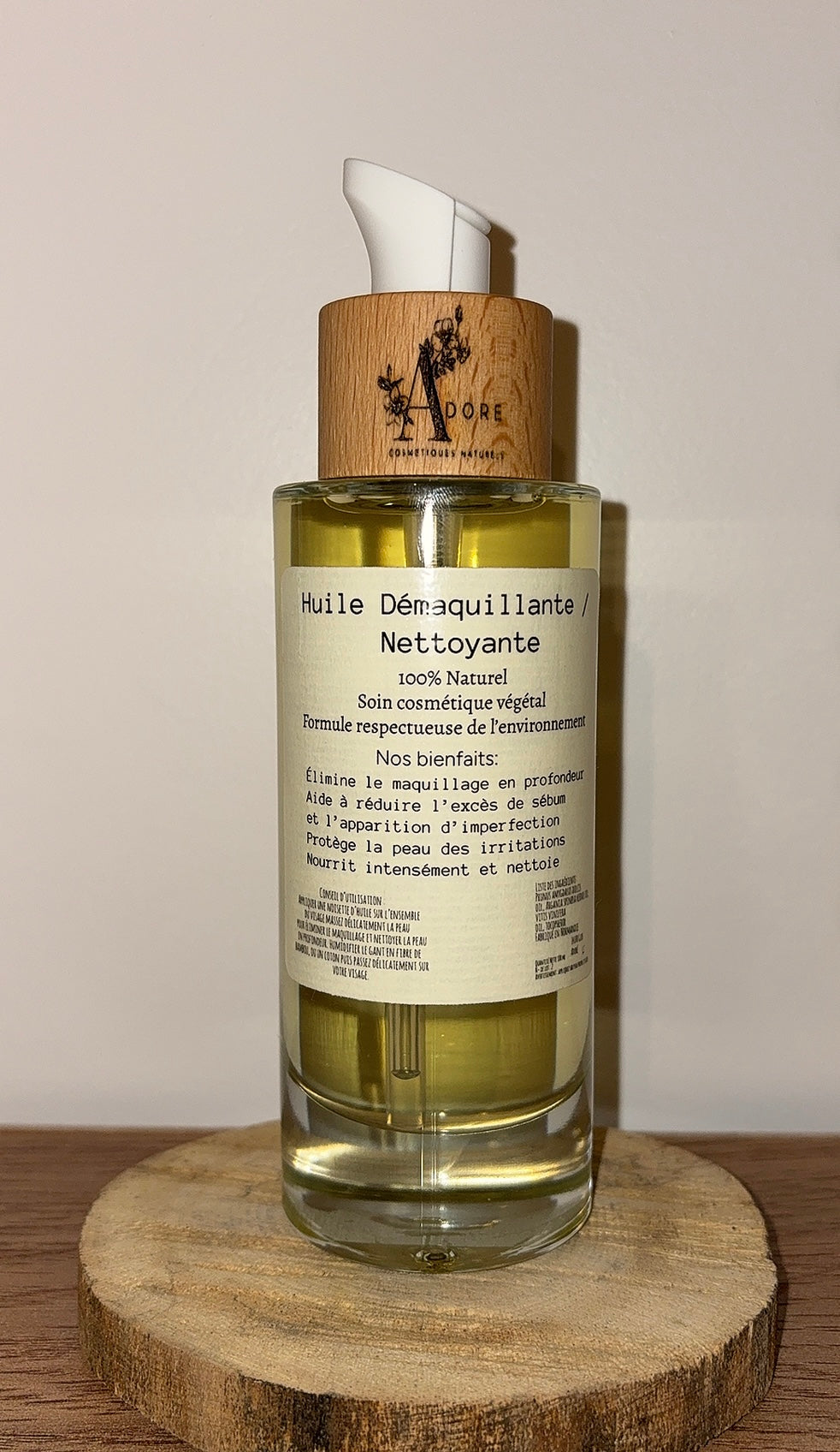 Huile Démaquillante / Nettoyante 100% Naturel - Nettoie, Nourrit & Apaise