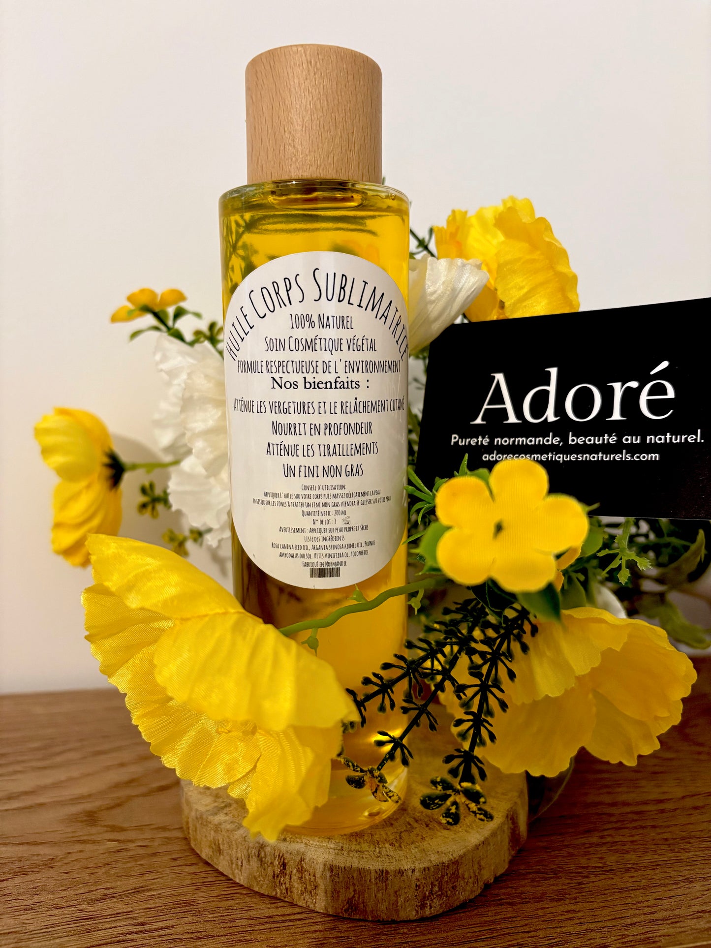 Huile Corps Sublimatrice 100% Naturel-Nourrit intensément & Anti-vergetures